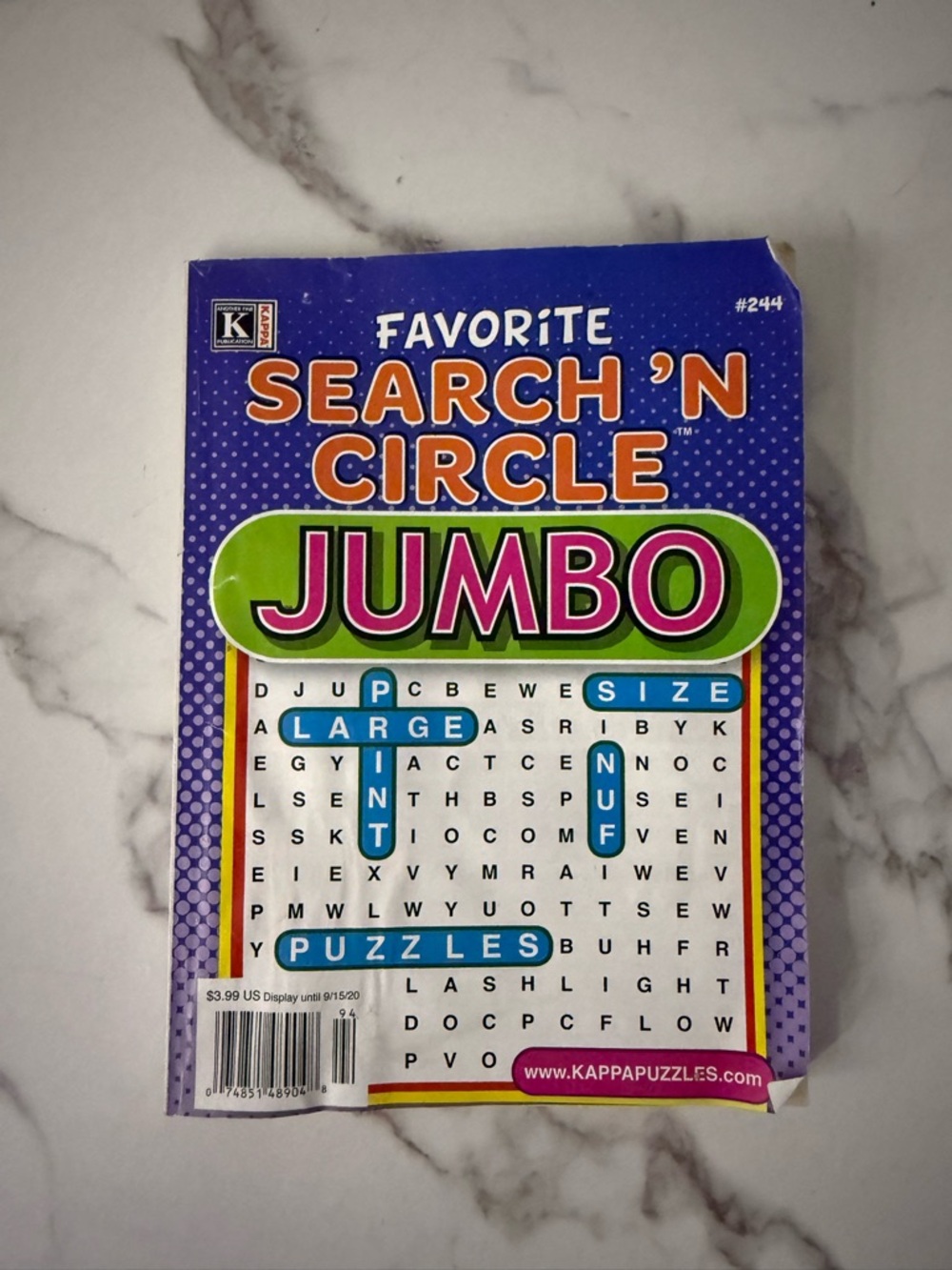 Favorite Search 'N Circle Jumbo Puzzle Book - Purple & Green